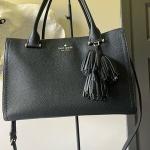 Kate Spade Black Leather Tote Bag